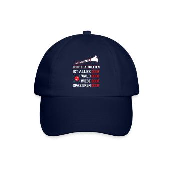 Klarinette Klarinettenspieler Klarinettist - Baseballkappe - Blau/Blau - Vorne
