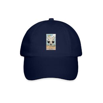 Katze Tod Tarotkarten Design für einen Tarotkarten - Baseballkappe - Blau/Blau - Vorne