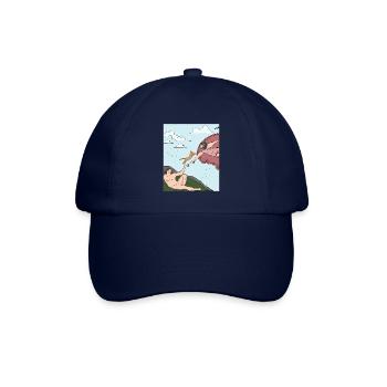 Kunstgeschichte Bildende Kunst Michelangelo Katze - Baseballkappe - Blau/Blau - Vorne