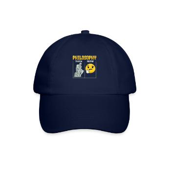Philosophisches Design für einen Philosophen - Baseballkappe - Blau/Blau - Vorne