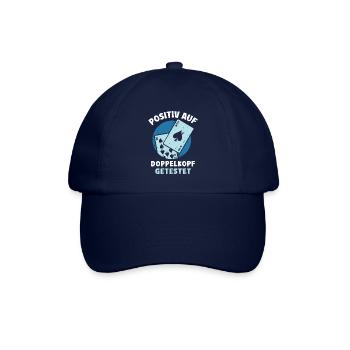 Positiv auf Doppelkopf getestet - Baseballkappe - Blau/Blau - Vorne