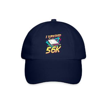 90er Nostalgie Retro 90er Einwahl Internet Vintage - Baseballkappe - Blau/Blau - Vorne