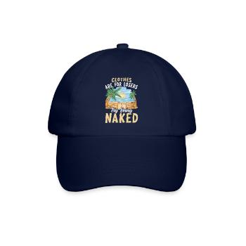 Nudismus Spruch - Baseballkappe - Blau/Blau - Vorne