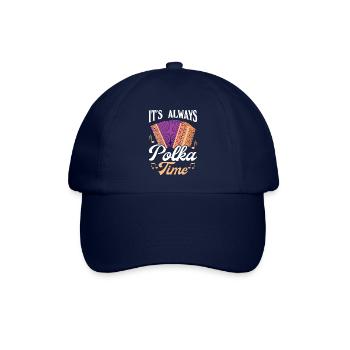 Witziger Polka Spruch - Baseballkappe - Blau/Blau - Vorne