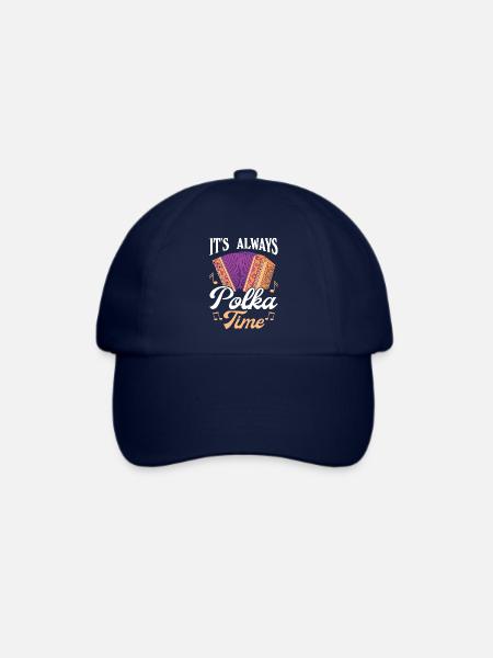 Witziger Polka Spruch - Baseballkappe - Blau/Blau