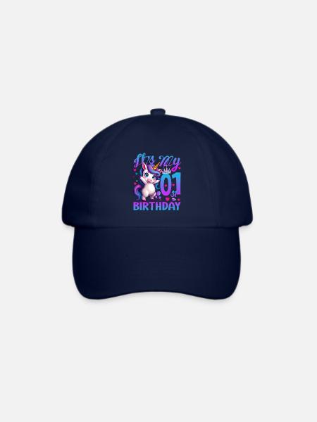 1. Geburtstag Einhorn Es ist mein 1. Geburtstag - Baseballkappe - Blau/Blau