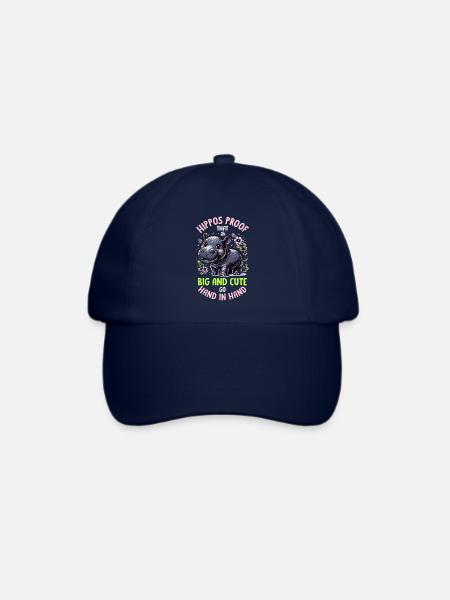 Nilpferd - Baseballkappe - Blau/Blau