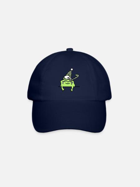 text rahmen schreiben mauer geburtstag alleine ein - Baseballkappe - Blau/Blau