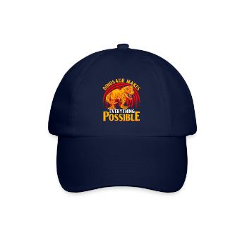 Dinosaur makes everything possible - Baseballkappe - Blau/Blau - Vorne