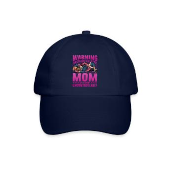 Warning Brazilian Jiu Jitsu Mom will shout - Baseballkappe - Blau/Blau - Vorne