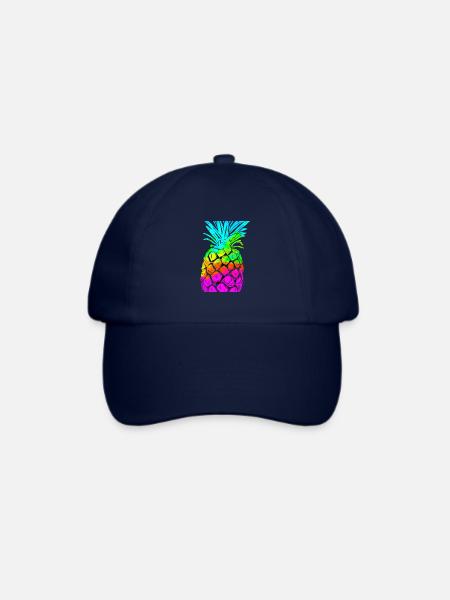 Ananas bunt Geschenkidee Obst cool - Baseballkappe - Blau/Blau