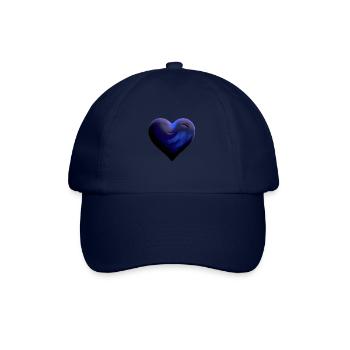 Herz blau Geschenkidee dunkelblau - Baseballkappe - Blau/Blau - Vorne