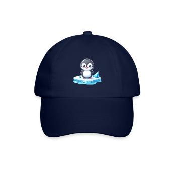 Pinguin, Globale Erwärmung & Schmelzende Eiswüste - Baseballkappe - Blau/Blau - Vorne