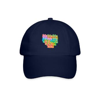 Bunt farbenfroh Wald Herbst Fantasy Tannen Natur - Baseballkappe - Blau/Blau - Vorne