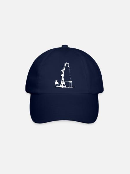 Hafenkran Werft Schiffsbau Dock Hamburg Möwe - Baseballkappe - Blau/Blau