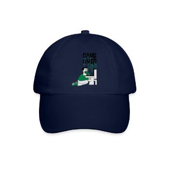 game over klo wc toilette kotzen uebergeben breche - Baseballkappe - Blau/Blau - Vorne