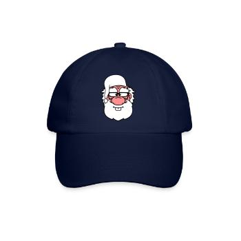 gesicht kopf opa alt grossvater schlafanzug mantel - Baseballkappe - Blau/Blau - Vorne