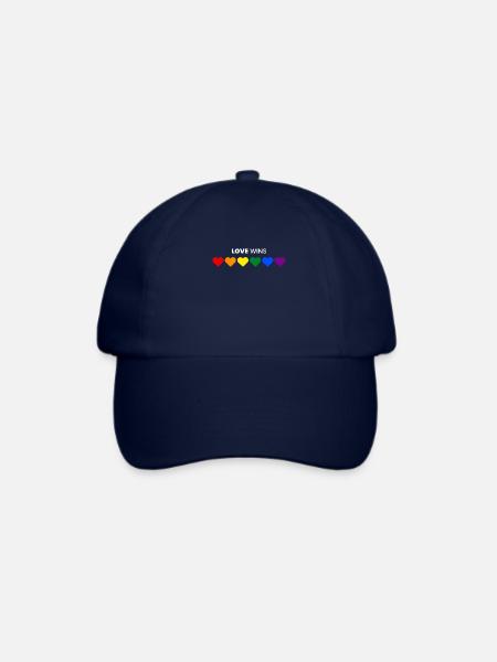 Regenbogen, LGBT, Rainbow, Gay Pride, Love Wins - Baseballkappe - Blau/Blau