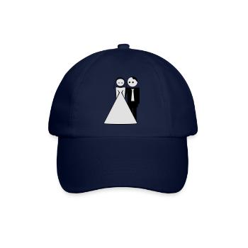 couple / wedding / mariage / bride and groom 2c - Baseballkappe - Blau/Blau - Vorne