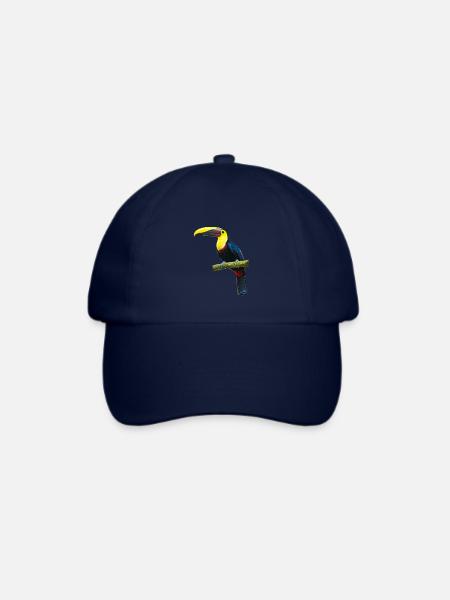 Tukan auf einem Ast - Baseballkappe - Blau/Blau