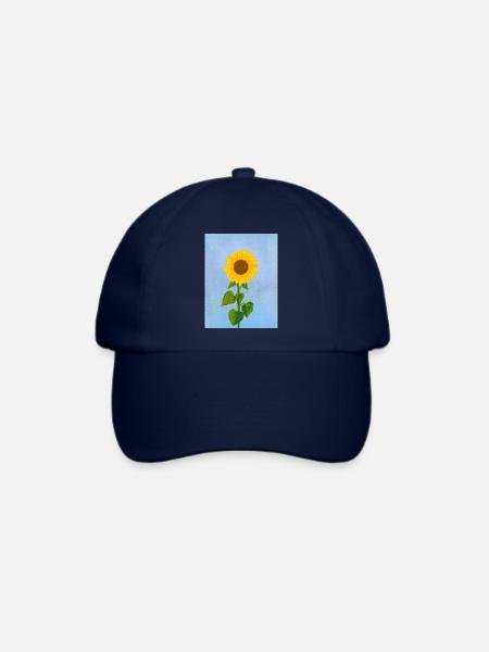 Sonnenblume Sonne Blume Happy - Baseballkappe - Blau/Blau