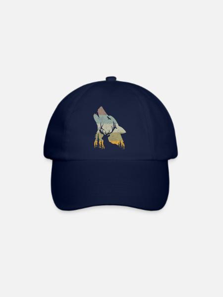 Wolf - Baseballkappe - Blau/Blau