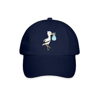 niedlicher Storch türkis - Baseballkappe - Blau/Blau - Vorne