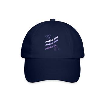 Positive mind, positive vibes, positive life - Baseballkappe - Blau/Blau - Vorne