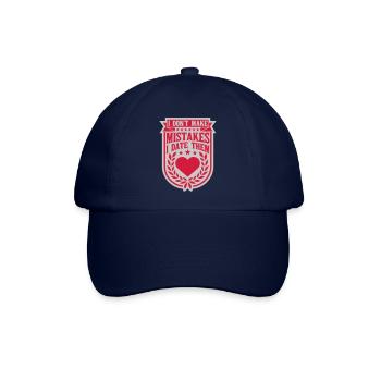 Date Mistakes Zitat Logo - Baseballkappe - Blau/Blau - Vorne