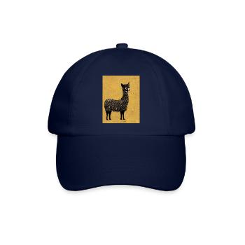 Lama Gemälde Gold - Baseballkappe - Blau/Blau - Vorne