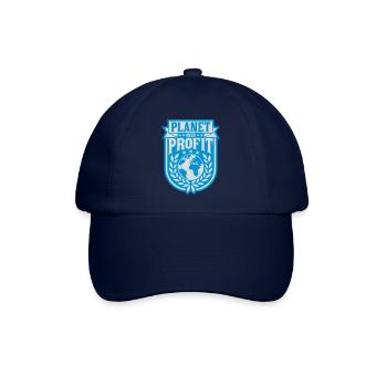planet over profit Zitat - Baseballkappe - Blau/Blau - Vorne