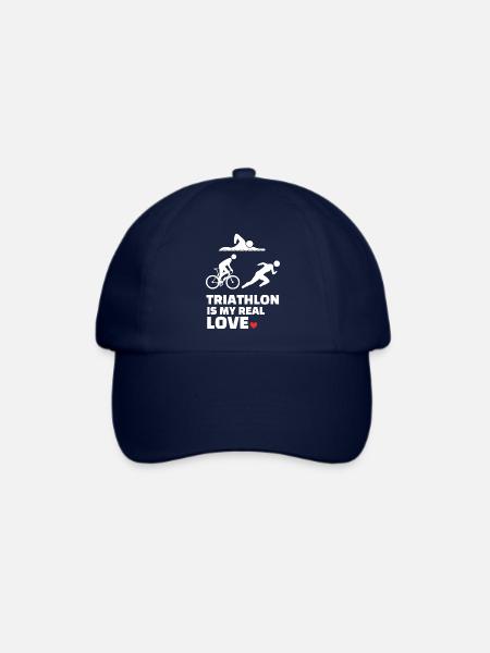 Ich Liebe Triathlon - Baseballkappe - Blau/Blau