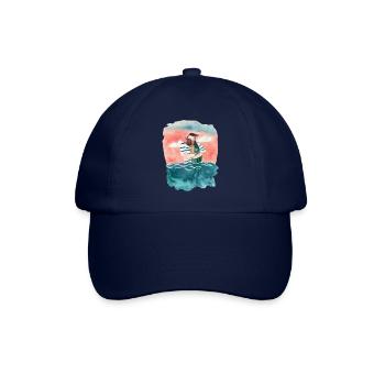 Seemann liebt Fisch - Baseballkappe - Blau/Blau - Vorne