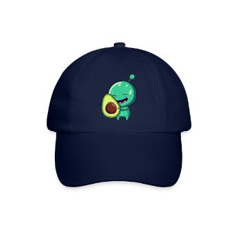 Grüner Alien-Avocado: Exotische Verschmelzung - Baseballkappe - Blau/Blau - Vorne