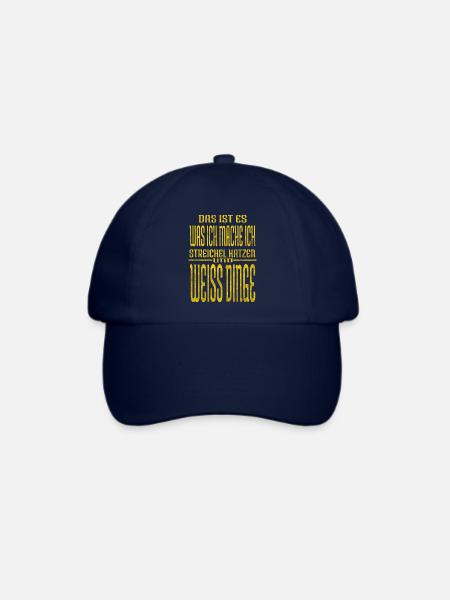 seekatze lustig meerkatze lieben säugetier humor - Baseballkappe - Blau/Blau