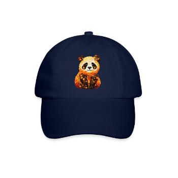 Süßer Panda im Herbstlaub - Baseballkappe - Blau/Blau - Vorne