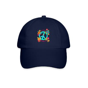 LOVE & PEACE - Baseballkappe - Blau/Blau - Vorne