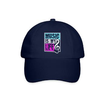 Music Is My Life Musik Ist Mein Leben Liebe Spruch - Baseballkappe - Blau/Blau - Vorne