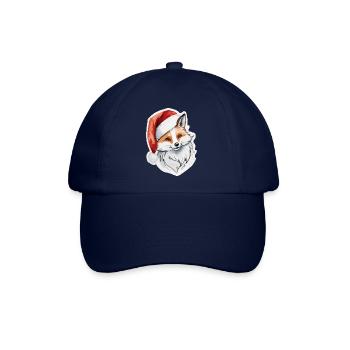Fuchs Weihnachten Wasserfarben - Baseballkappe - Blau/Blau - Vorne