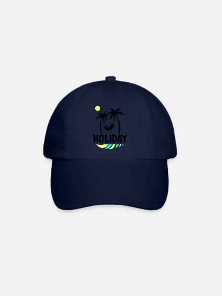 palms relax holiday - Baseballkappe - Blau/Blau