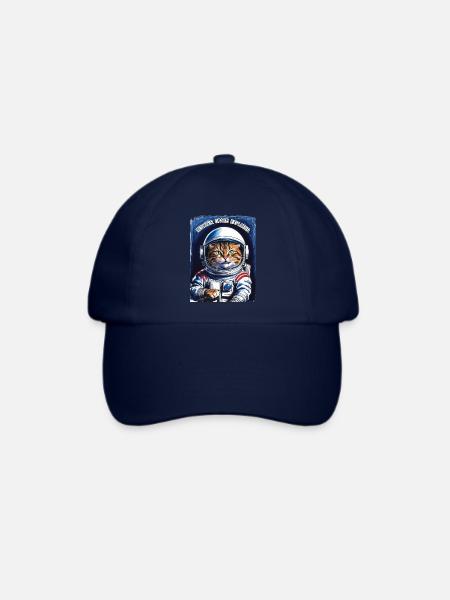 Katze Astronaut Universum Geschenk - Baseballkappe - Blau/Blau