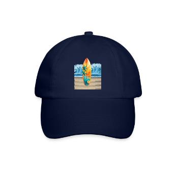 "Ride the Wave - Hawaian Surf Vibes" - Baseballkappe - Blau/Blau - Vorne