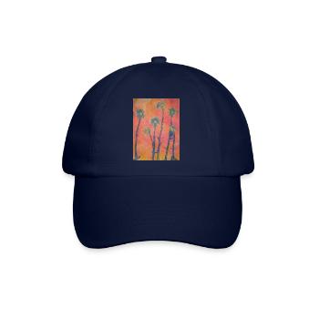 blumen kunstdruck pflanzen - Baseballkappe - Blau/Blau - Vorne
