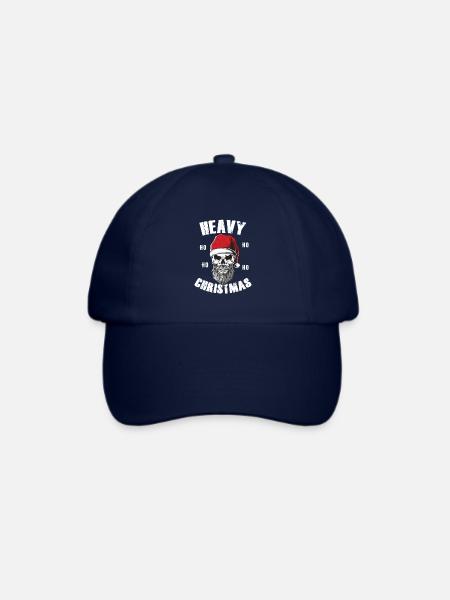 Weihnachten Bart Bartträger Vollbart HO HO HO - Baseballkappe - Blau/Blau
