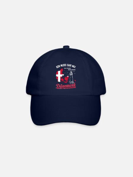 Dänemark - Ich muss gar nix - Baseballkappe - Blau/Blau