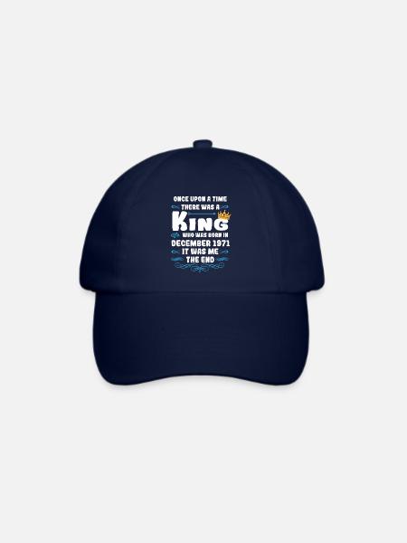 Es war einmal ein König. Dezember 1971 Geburtstag - Baseballkappe - Blau/Blau