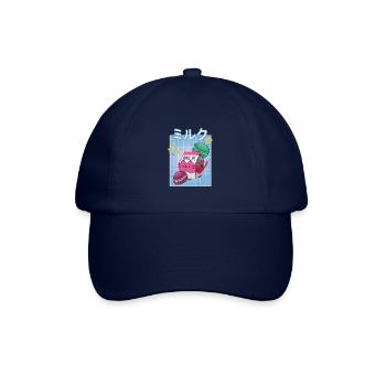 Kawaii Makronen Milkshake Japana Erdbeere - Baseballkappe - Blau/Blau - Vorne