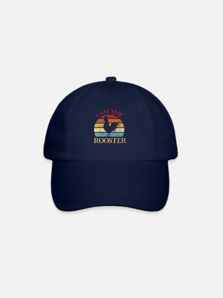 Ich Bin Der Hahn-weinlese-entwurf Für - Baseballkappe - Blau/Blau