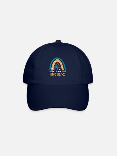 Nur Ein Mädchen, Das Dinosaurier-design Für Dino - Baseballkappe - Blau/Blau