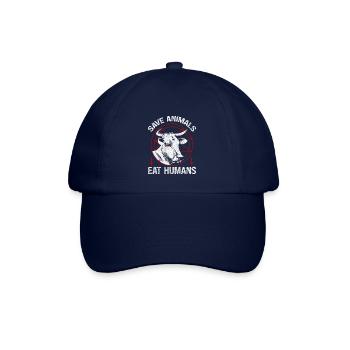 Tiere Fressen Menschen Design Für Tiermissbrauch - Baseballkappe - Blau/Blau - Vorne